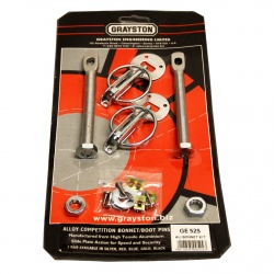 Grayston Silver Aluminium Bonnet Pin Kit