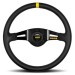 Rim Material: Black Leather,  Wheel Diameter: 350mm,  Centre Marker: Yellow
