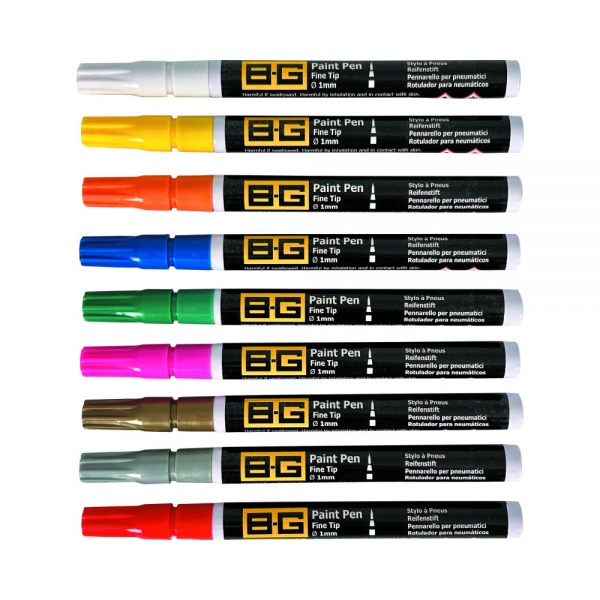 BG Racing 1mm Fine Tip Tyre Paint Marker Pens