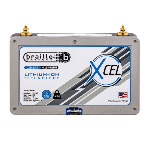 Braille XC22.5-1125M6 XCEL-LITE Lithium Battery