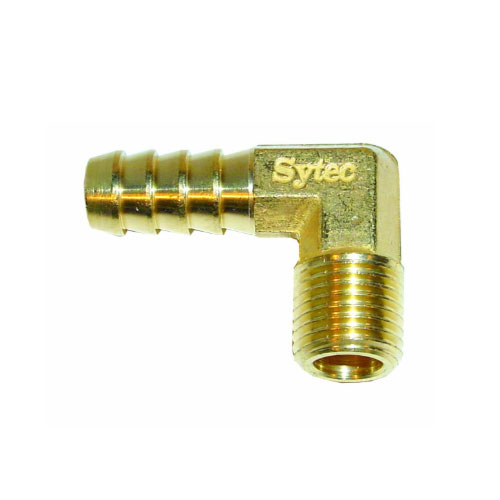 Facet 1/4 NPT to 8mm 90 Degree Brass Union