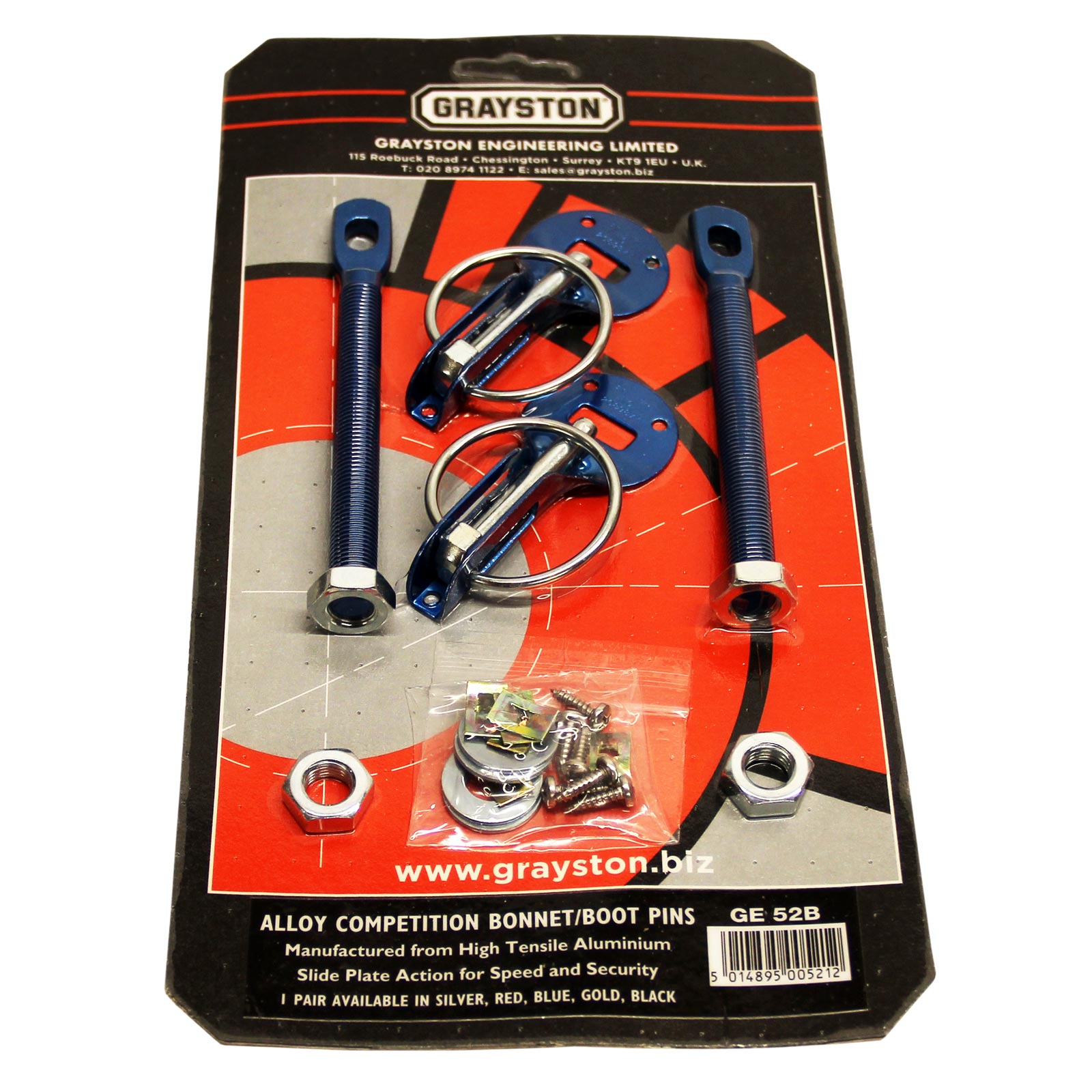 Grayston Blue Aluminium Pin Kit GE52B MSAR