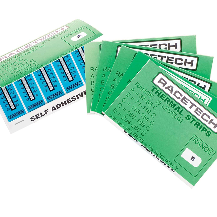 Rally Pack of 10 Race Racetech Thermal Temperature Indicator Strips