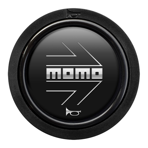 Momo Arrow Gloss Matt Black Standard Horn Push 2 Contact