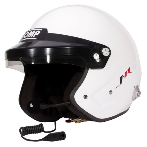 OMP J-Rally Intercom Helmet White