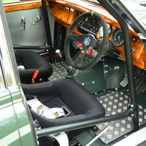 Safety Devices Jaguar Mk1, Mk2 & Daimler 250 V8 6 Point Bolt In Roll Cage