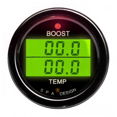 SPA Dual Boost Pressure & Temperature Gauge