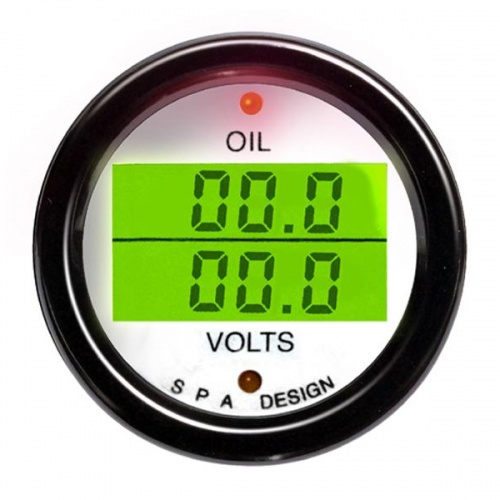 SPA Dual Oil Pressure & Volts Gauge