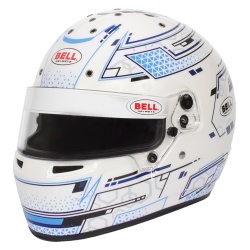 Bell RS7-K Stamina White/Blue Kart Helmet
