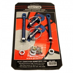 Grayston Blue Aluminium Bonnet Pin Kit