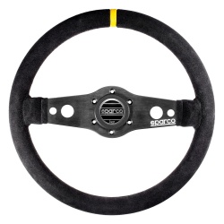 Sparco 215 Steering Wheel Black Suede Flat