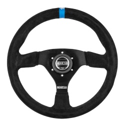 Sparco 383 Logo Steering Wheel Black Suede