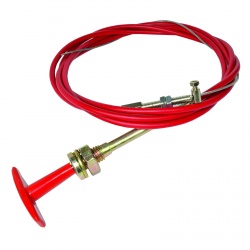 Sytec Red T-Pull Cable 3.7m with Adjuster & Nipple