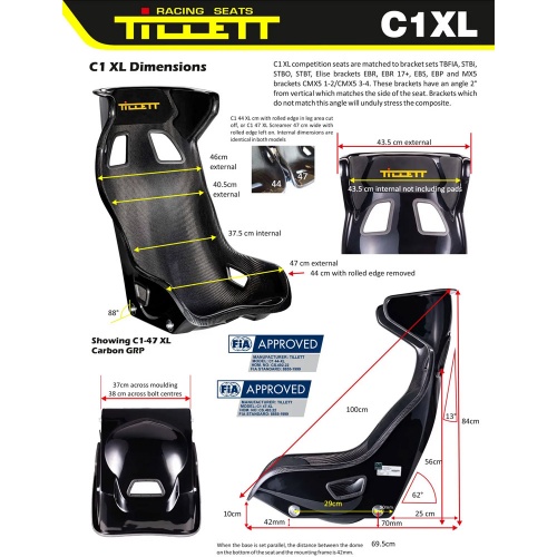 Tillett C1 Carbon Fibre Race Seat